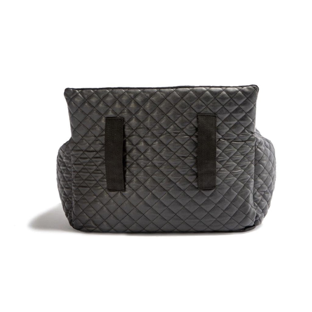 Black Vegan Leather Car Seat