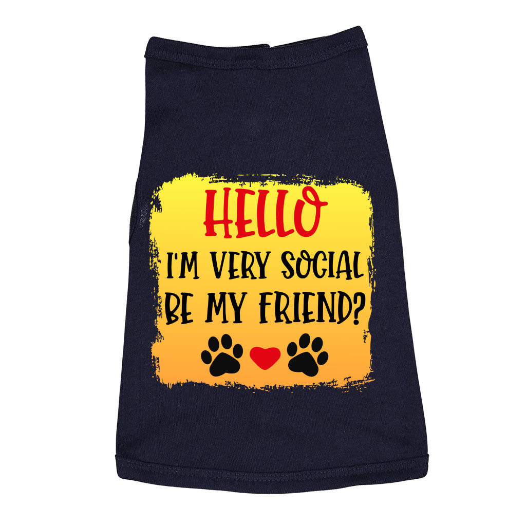Friend Dog Sleeveless Shirt - Colorful Dog Shirt - Printed Dog Clothing