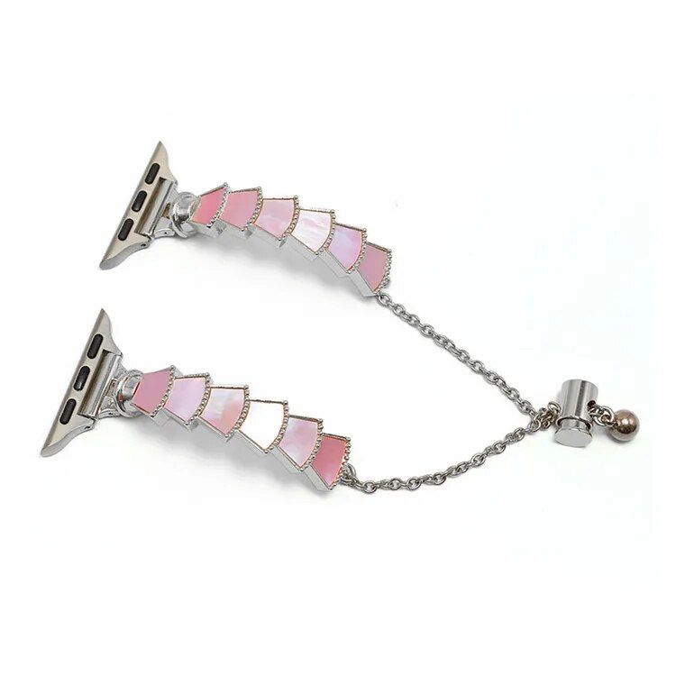 Luxury Metal Lady Wristband for Apple Watch - Elegant Women's Bracelet Strap