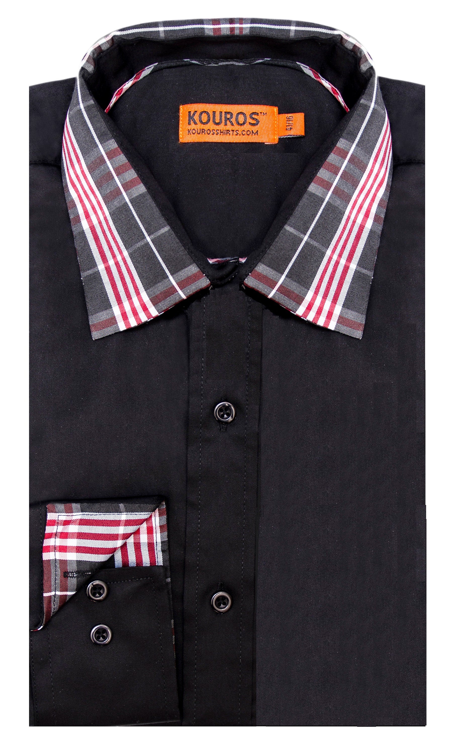 KOVROS Men's Premium Designer Dress Shirt, Black - Zomdo Marketplace | Zomdo.com