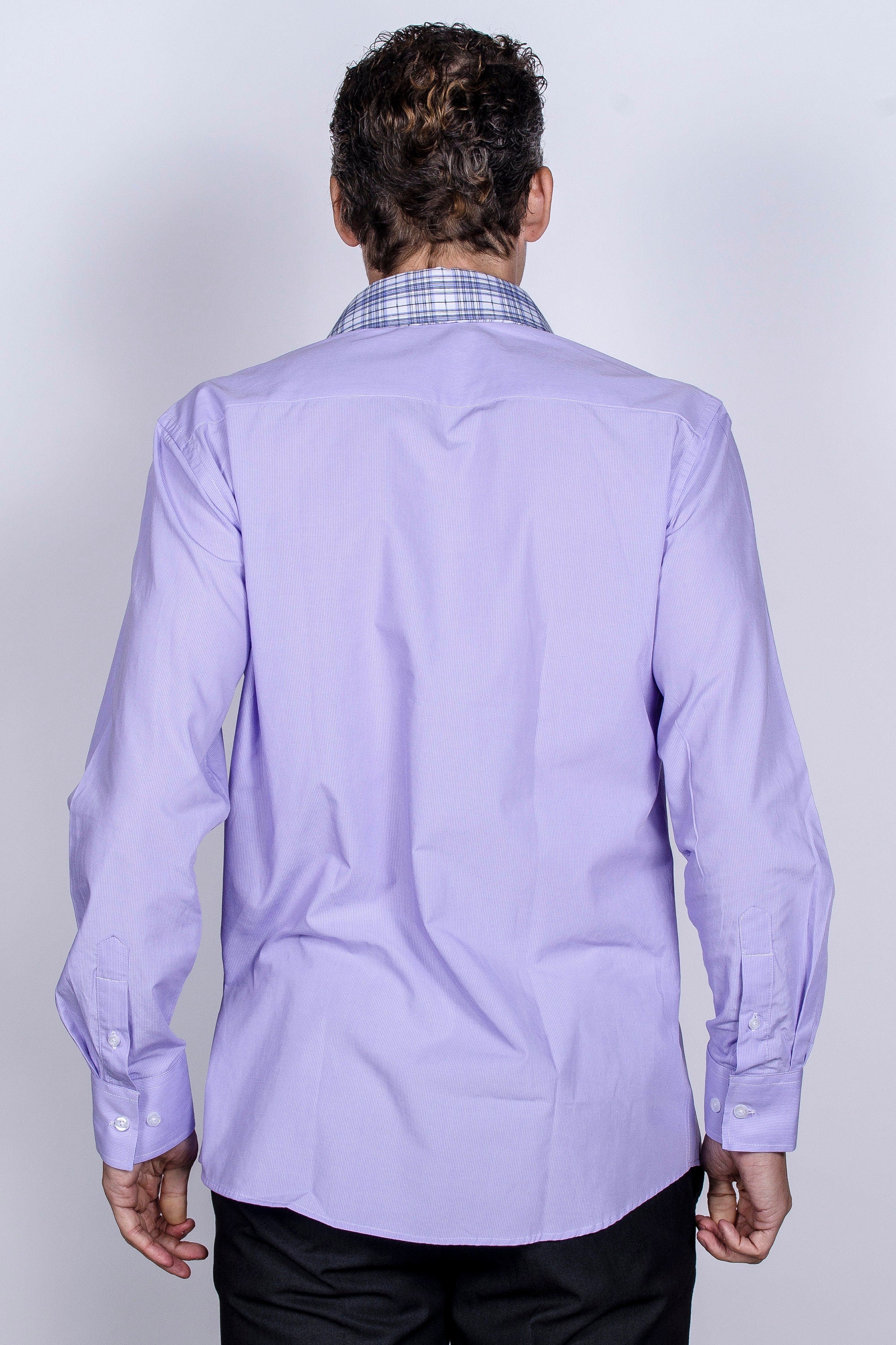 KOVROS Men's Premium Designer Cotton Dress Shirt, Lavendar - Zomdo Marketplace | Zomdo.com
