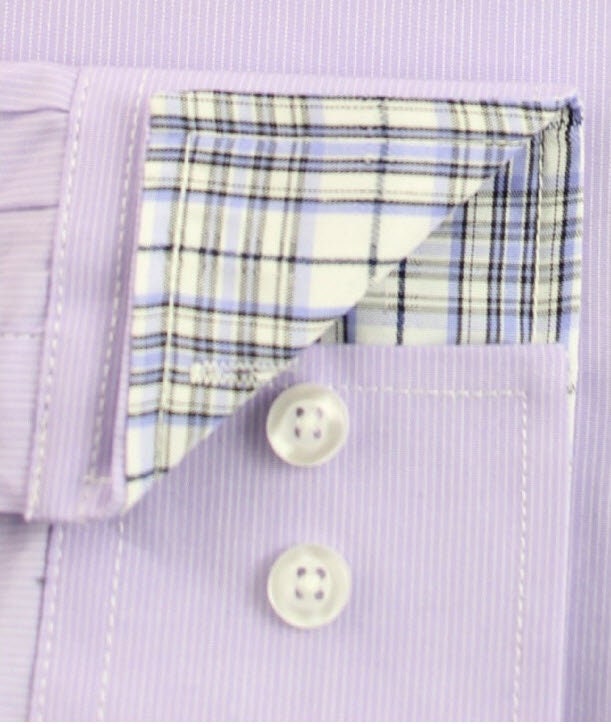 KOVROS Men's Premium Designer Cotton Dress Shirt, Lavendar - Zomdo Marketplace | Zomdo.com