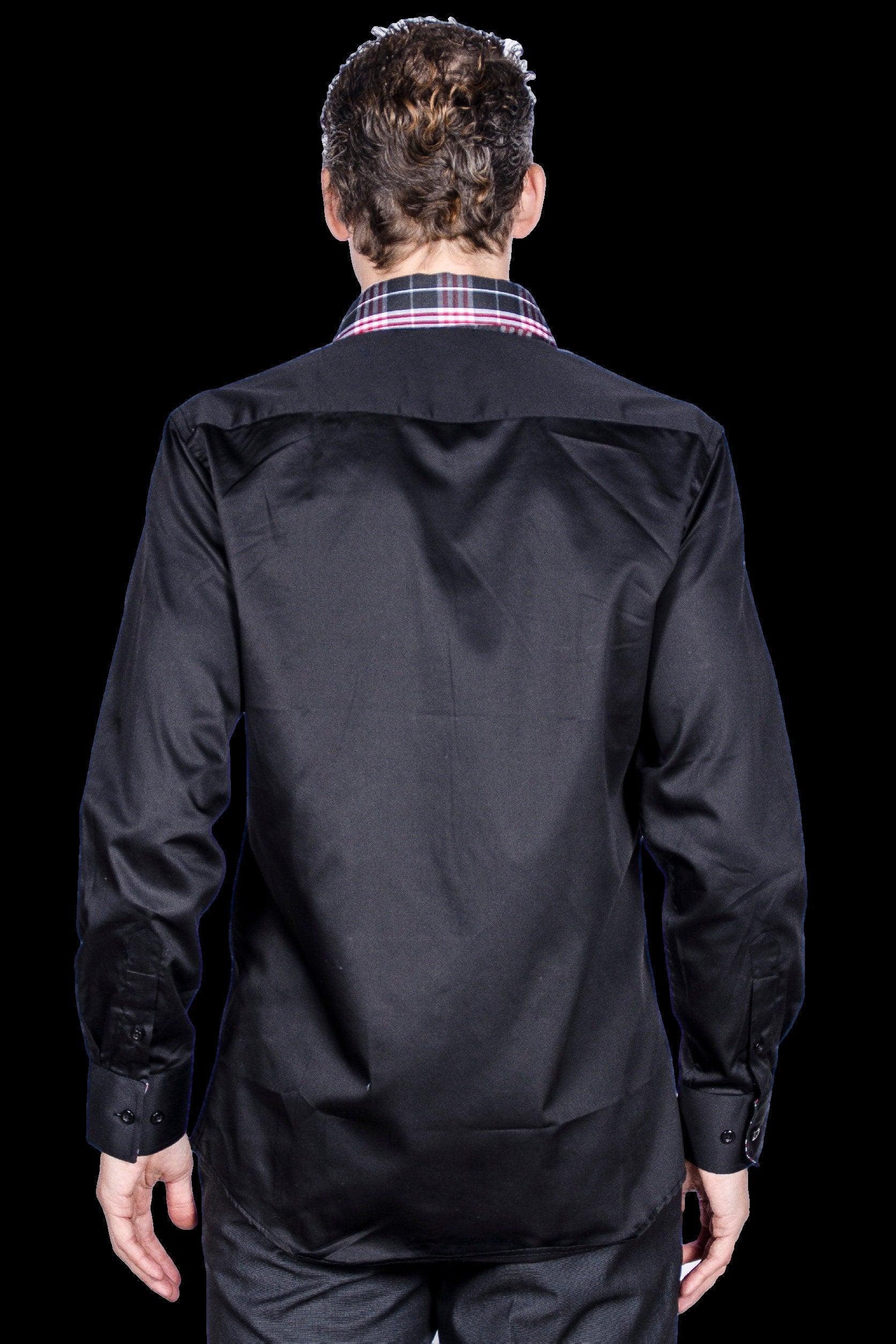 KOVROS Men's Premium Designer Dress Shirt, Black - Zomdo Marketplace | Zomdo.com