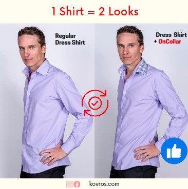 KOVROS Men's Premium Designer Cotton Dress Shirt, Lavendar - Zomdo Marketplace | Zomdo.com