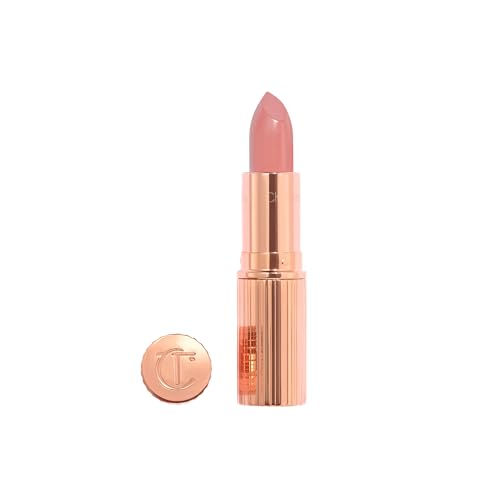 Charlotte Tilbury K.I.S.S.I.N.G Lipstick - Moisturizing . Pillow Talk Fair | Moisturizes Lips with a Satin-Shine Finish- Enriched with Lip Softening-Ingredients to Lock In Moisture, Pair With Lip Cheat
