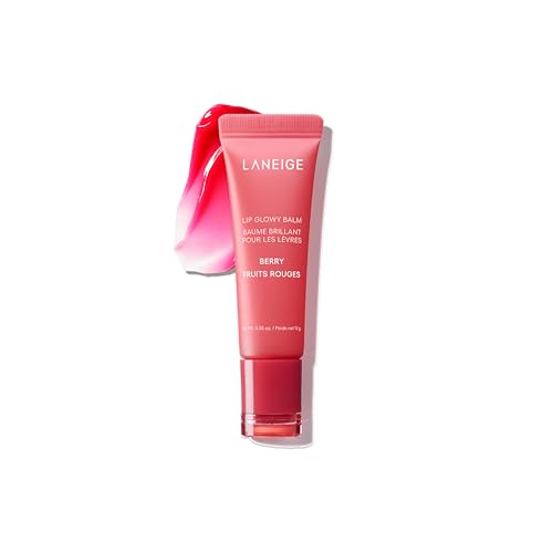 LANEIGE Lip Glowy Balm: Sheer Tinted Lip Treatment Balm Tube | With Shea & Murumuru Butters for Hydrating, Moisturizing, Glossy, Non-Sticky Shine | Berry