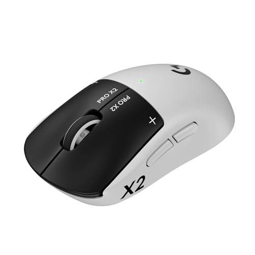 Logitech G PRO X2 SUPERSTRIKE Wireless Gaming Mouse: Customizable Rapid Trigger Magnetic Analog Switches, Adjustable Click Haptics, 61g Ultra Lightweight, USB-C, <8K Polling, for PC/Mac - Black/White