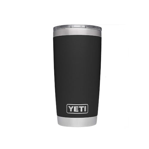 YETI Rambler 20 oz Tumbler, Stainless Steel, Vacuum Insulated with MagSlider Lid, Black