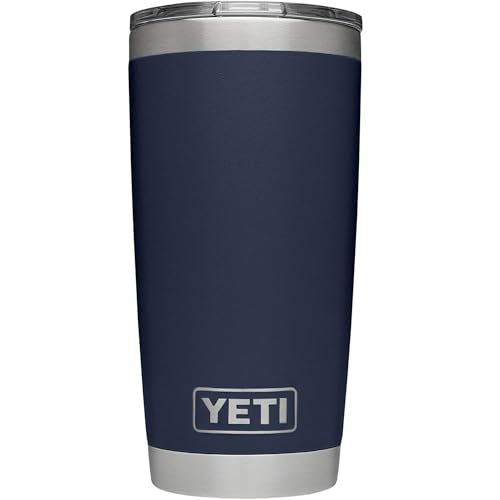 YETI Rambler 20 oz Tumbler, Stainless Steel, Vacuum Insulated with MagSlider Lid, Navy