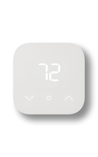 Amazon Smart Thermostat, Save money and energy, Works with Alexa and Ring, C-wire required