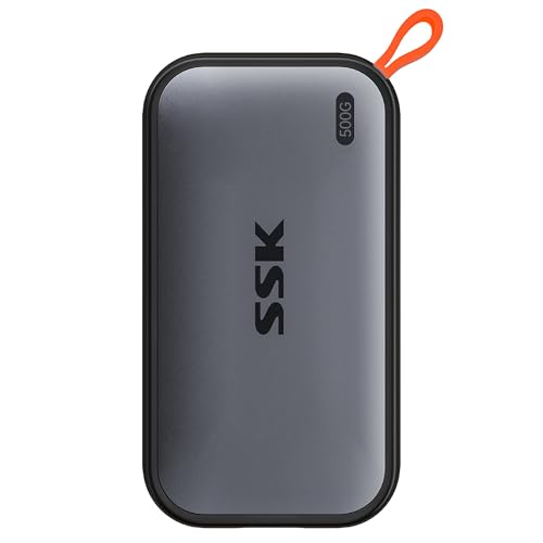 SSK Portable SSD 500GB External Solid State Hard Drive USB C Up to 1050MB/s
