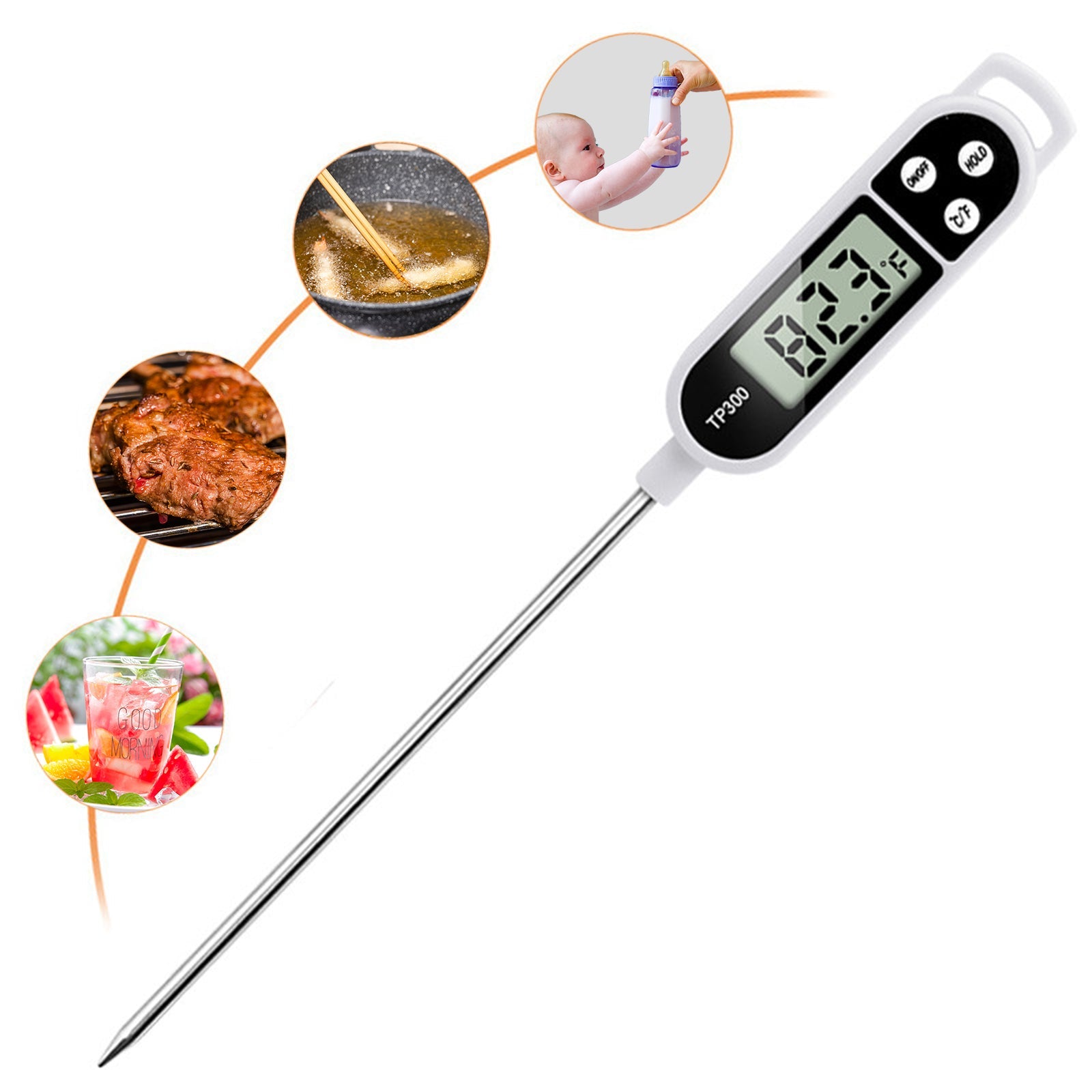 Instant Read Digital Grill Kitchen Meat Thermometer Probe BBQ Oven