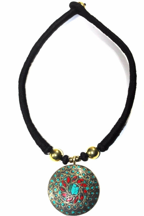 Mosaic Medallion Necklace