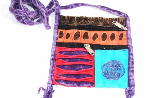 Spiral Cross Body Patchwork Passport Bag