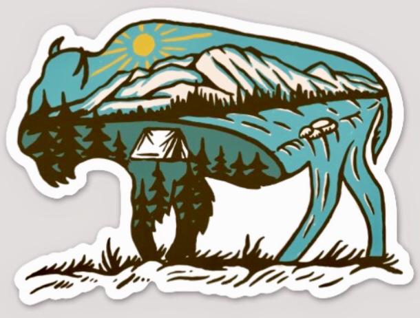 Bison Sticker