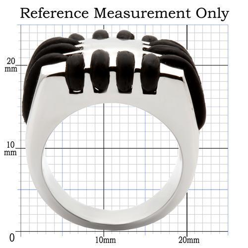 0W123 - Rhodium Brass Ring with No Stone