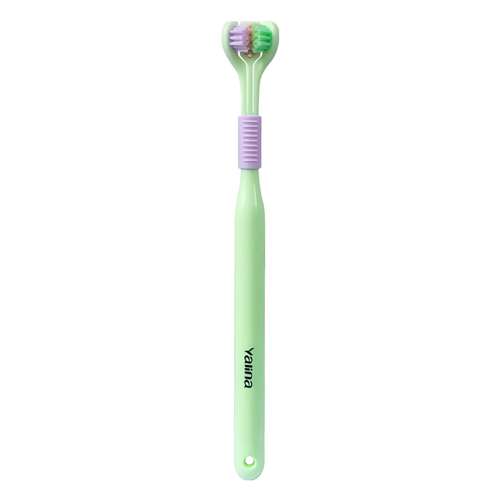 Yalina Triple-Sided Ultra-Fine Soft Bristle Toothbrush for Enhanced Oral Health