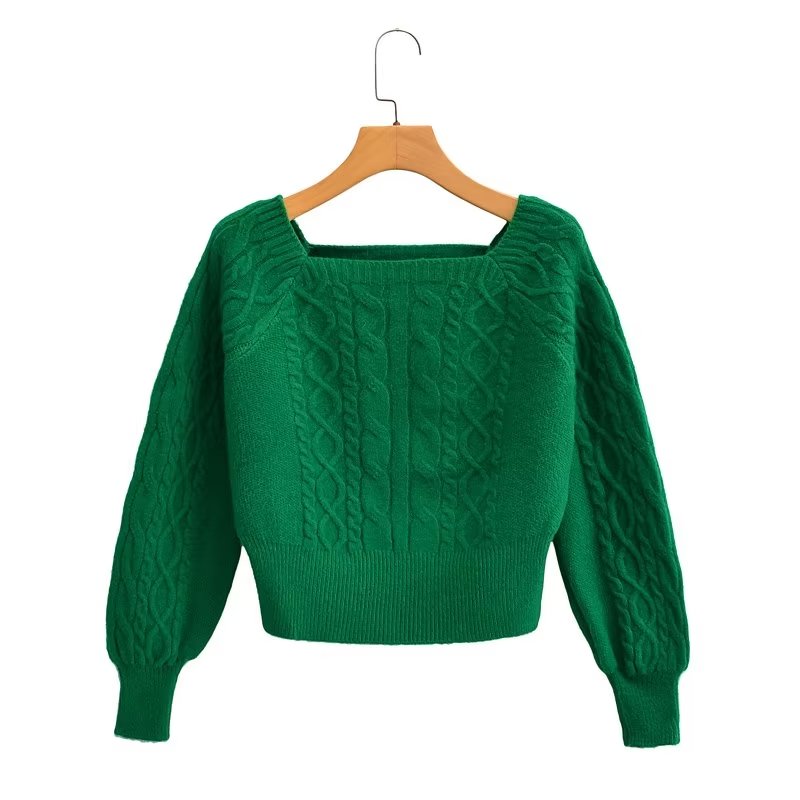 Soft Glutinous Cable Knit Sweater Women Autumn Winter Sweet Idle