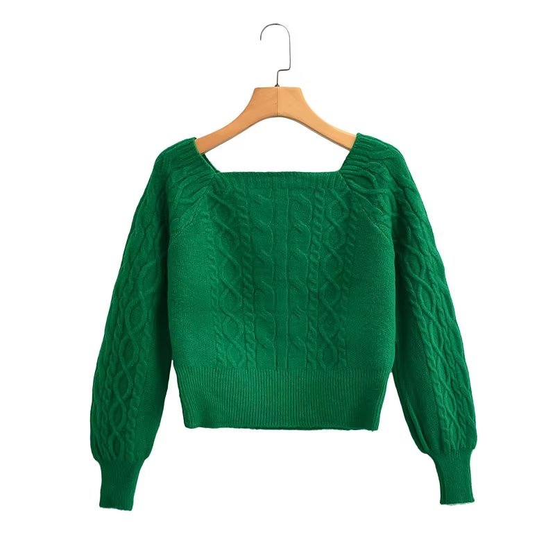 Soft Glutinous Cable Knit Sweater Women Autumn Winter Sweet Idle