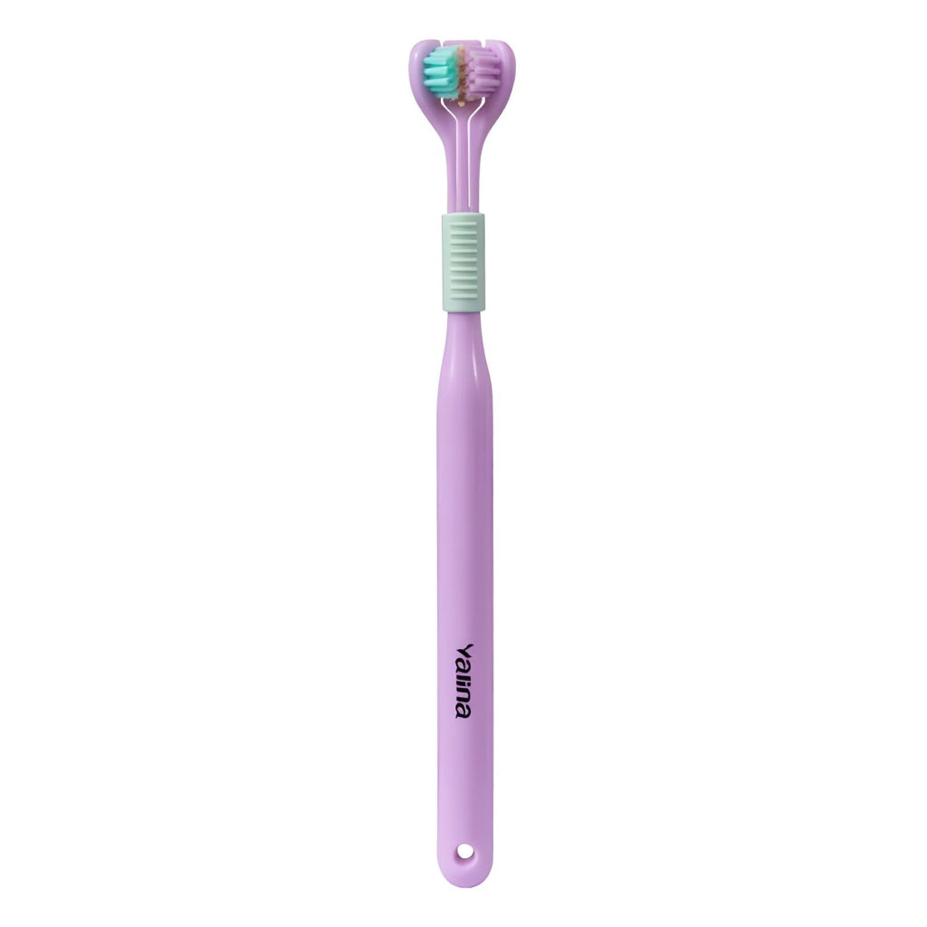 Yalina Triple-Sided Ultra-Fine Soft Bristle Toothbrush for Enhanced Oral Health