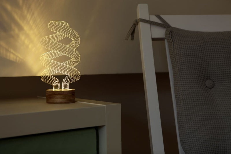 Spiral Bulbing Optical Illusion LED Lamp