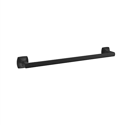 Pfister Vaneri Bath Towel Bar for Bathroom, 18-Inch, Wall-Mounted, Screw-In, Matte Black Finish, BTBVRI1B