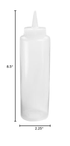 Fox Run Squeeze Bottle, 2.25 x 2.25 x 8.5 inches, Clear