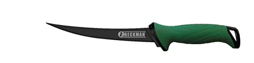 Beckman Fillet Knife 7" 420J2 Stainless Blade and Ergonomic Soft Grip Handle,Green