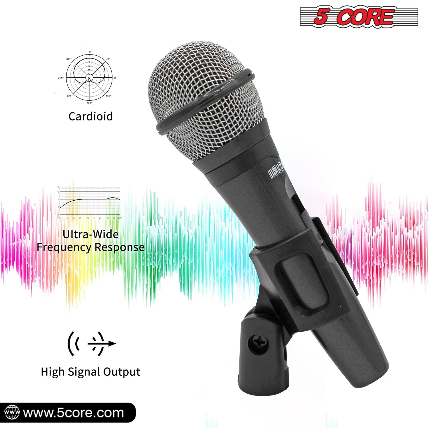 Premium Dynamic Microphone with Detachable XLR Cable PM 600