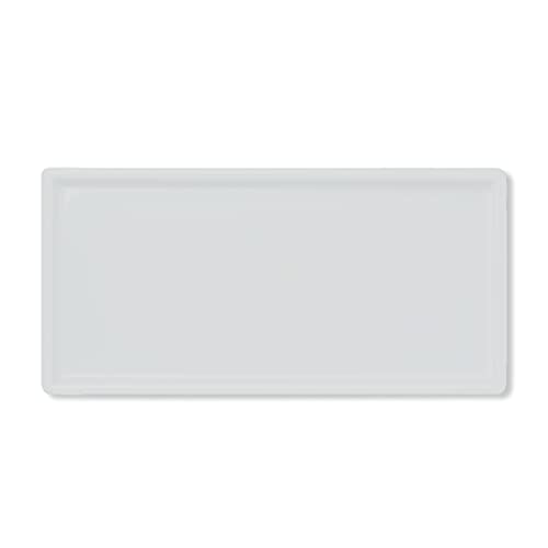 Simple Solid Jewelry Dish Vanity Tray by Lila Mae - Ceramic Jewelry Dish, Trinket Dish, Perfume Tray, Vanity Organizer or Small Bathroom Tray (Light Grey)