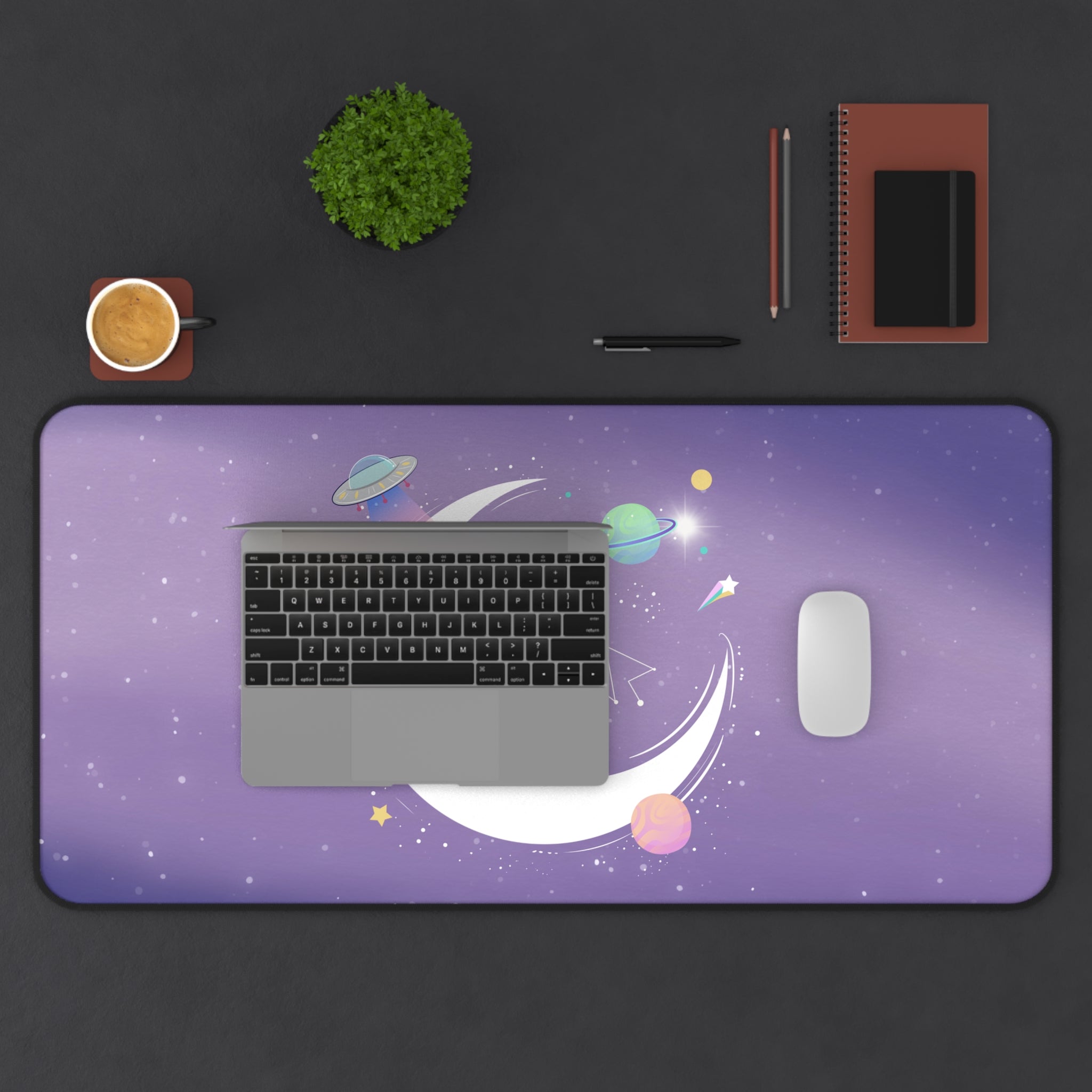 Chilling Alien Space Theme Desk Mat