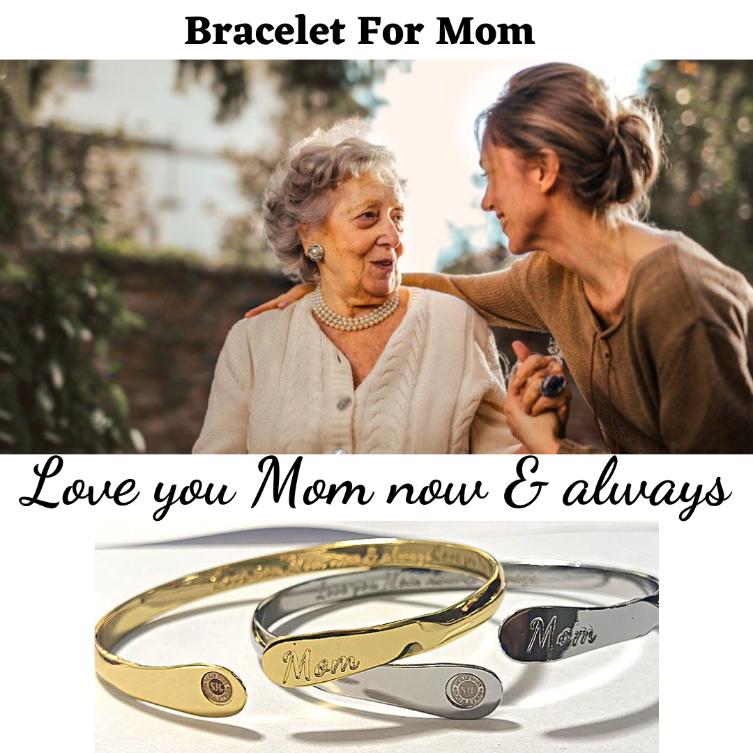 Mom Bracelets Engraved Bracelets Love you Mom now & always