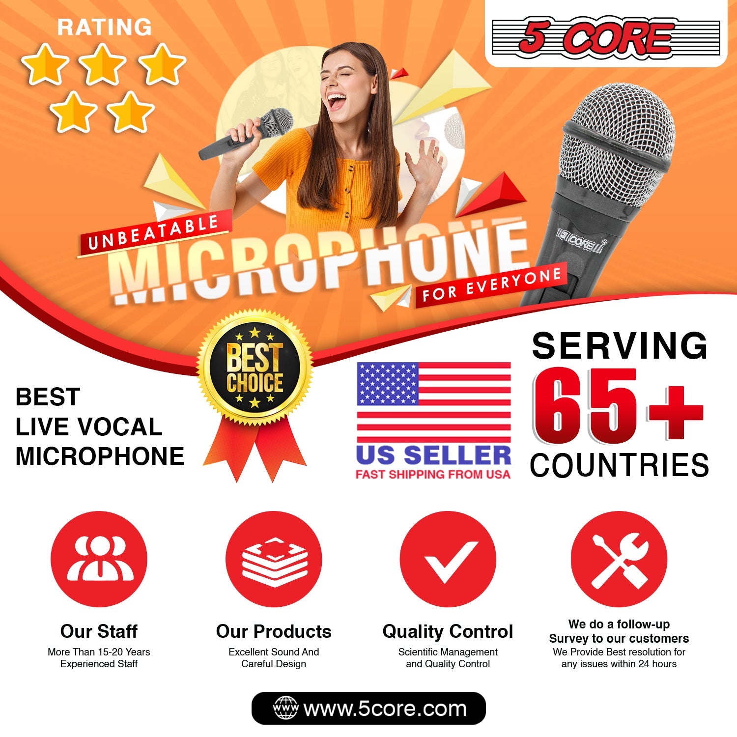 Premium Dynamic Microphone with Detachable XLR Cable PM 600