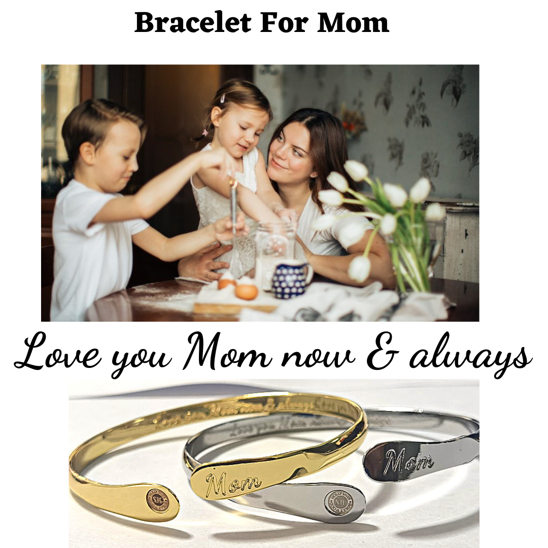 Mom Bracelets Engraved Bracelets Love you Mom now & always