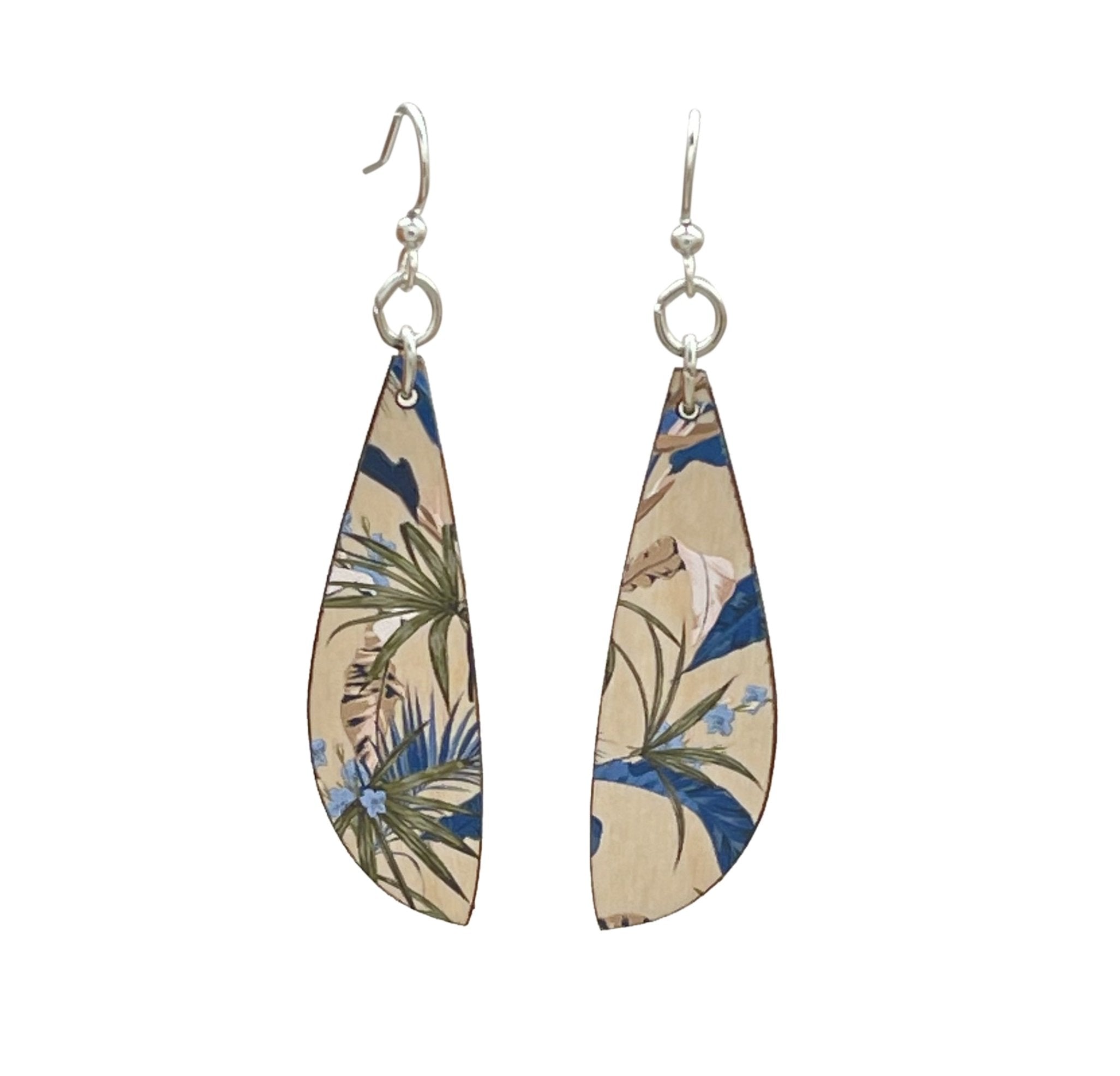 Blue Botanical Earrings