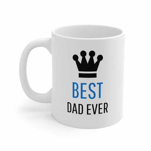 "Best Dad Ever" with Crown Logo Coffee Mug