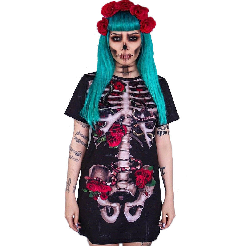 Halloween Costume Skull Spiritual Love Cospaly Performance Wear