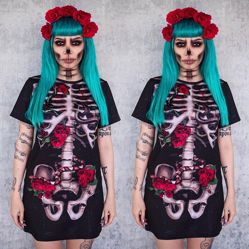 Halloween Costume Skull Spiritual Love Cospaly Performance Wear