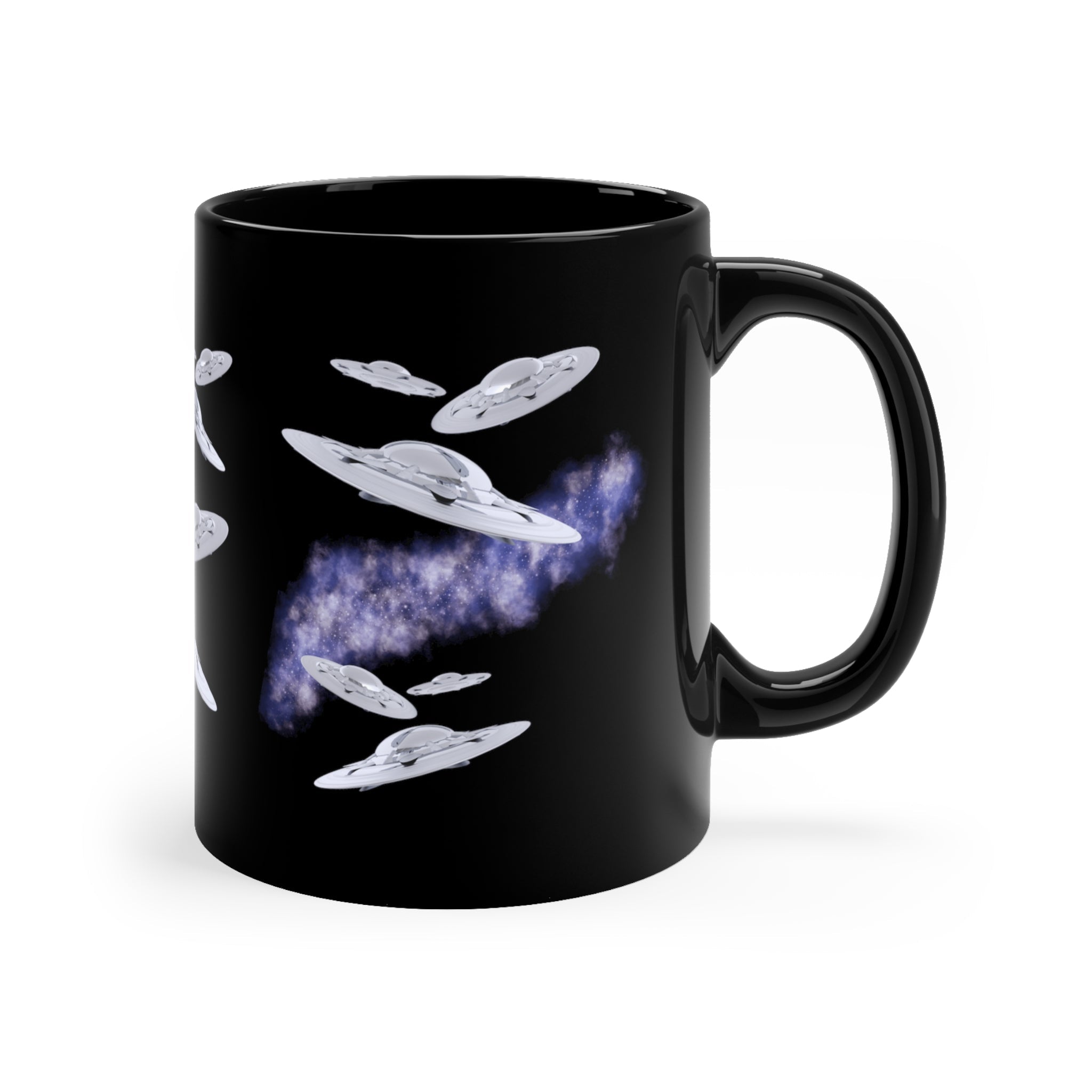 Flying UFO's Black Coffee Tea Mug