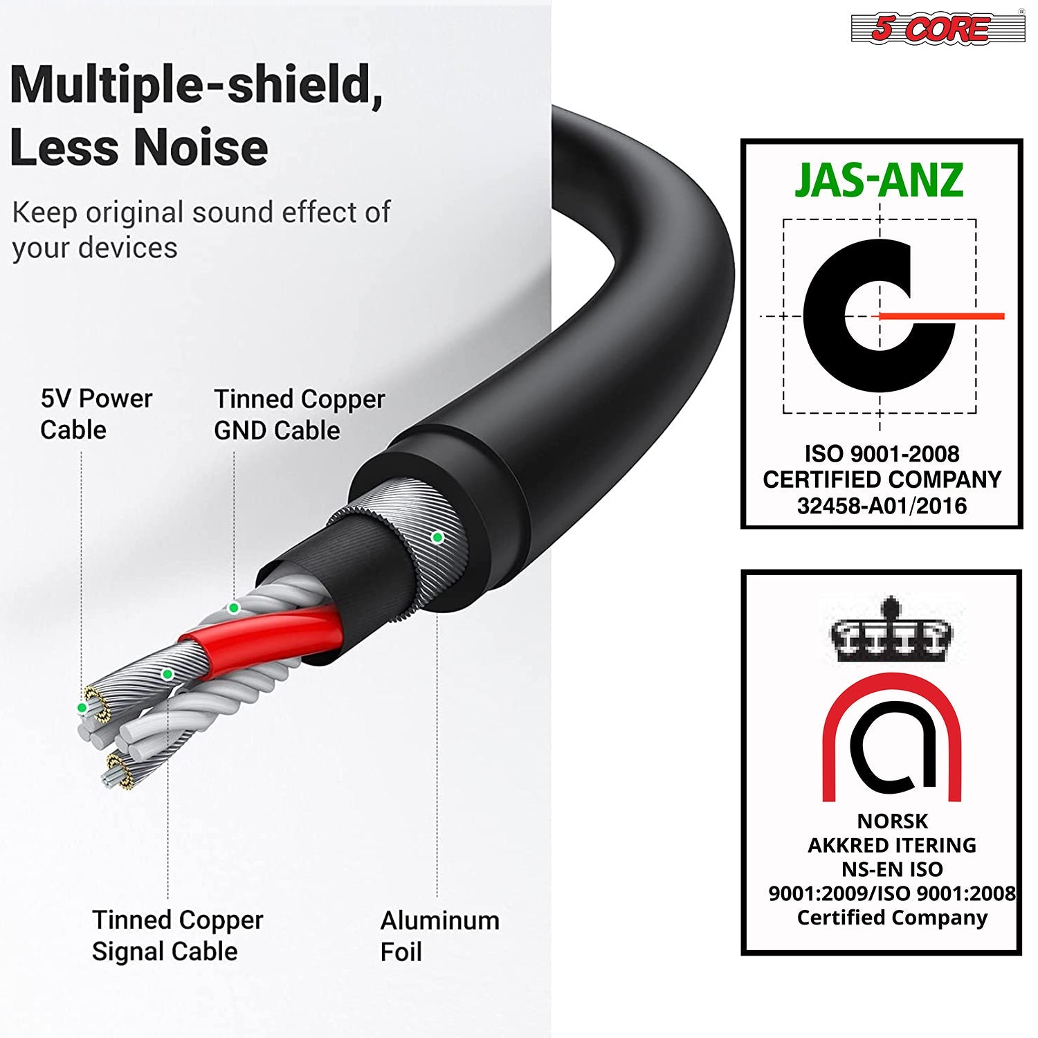 Professional Lavalier Mic, Microphone for Phone, Clip on Lav Microfono