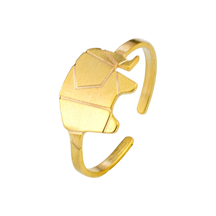 2018 Unique Origami Elephant Rings For Women