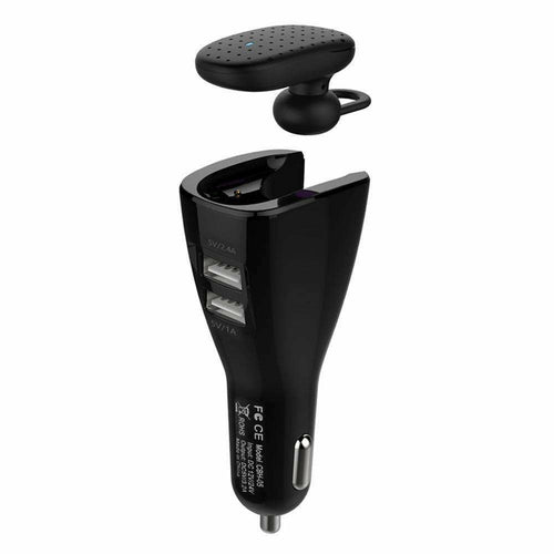 CBH-05 Bluetooth Headset with Dual USB Port Car Charger