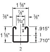 Genuine UNISTRUT P1000T 1-5/8" 12 Gauge Metal Strut Channel, Slotted Back, Pre-Galvanized Zinc 5 Foot Length