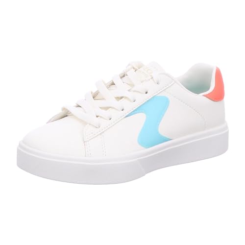 Skechers Girls Eden LX Sneaker, White/LightGrey, 3 Little Kid