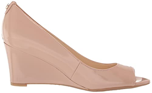 Nine West Women's CAPE9X9 Wedge Sandal, Black Patent, 10