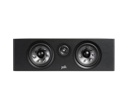 Polk Audio Reserve Series R400 Large Center Channel Loudspeaker, 1" Pinnacle Ring Tweeter & Dual 4" Turbine Cone Woofers, Hi-Res Certified, Dolby Atmos & IMAX Enhanced, Wall Mountable, Black