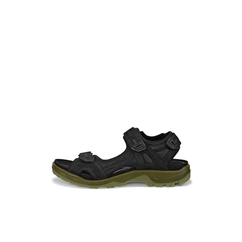 ECCO Men's Yucatan Plus Sport Sandal, Black Nubuck, 13-13.5