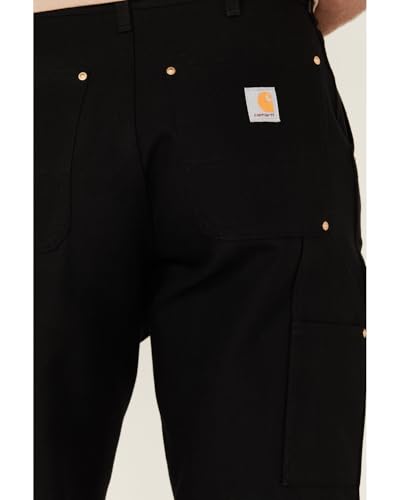 Carhartt Men's B01 Loose Fit Firm Duck Double-Front Utility Work Pant, Black