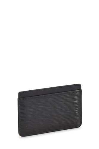 Louis Vuitton, Pre-Loved Black Epi Porte Cartes Simple, Black