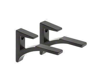 CRL Black - Aluminum Glass Shelf Bracket for 3/8" to 1/2" Glass - Package
